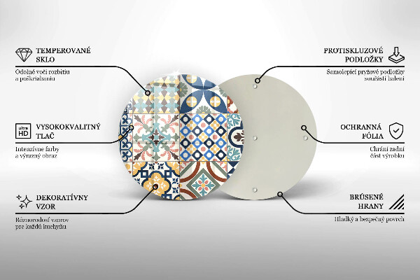 Tagliere in vetro Piastrelle decorative