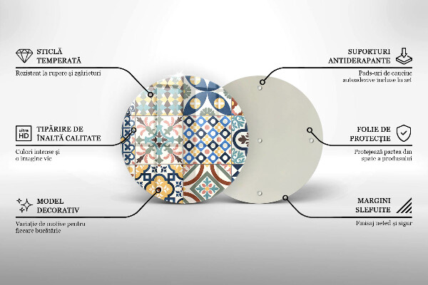 Tagliere in vetro Piastrelle decorative