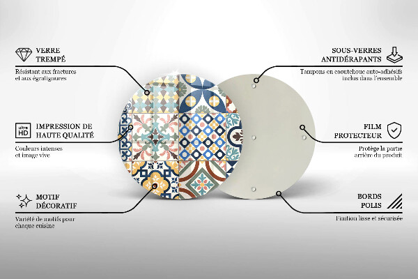 Tagliere in vetro Piastrelle decorative