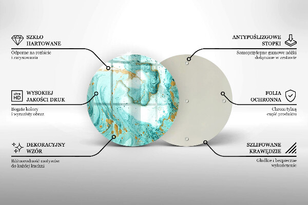 Tagliere in vetro Astrazione blu