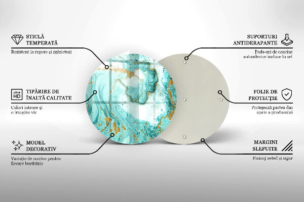 Tagliere in vetro Astrazione blu