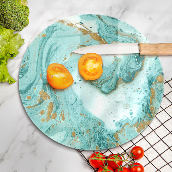 Tagliere in vetro Astrazione blu