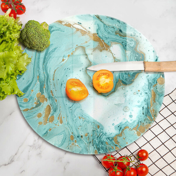 Tagliere in vetro Astrazione blu