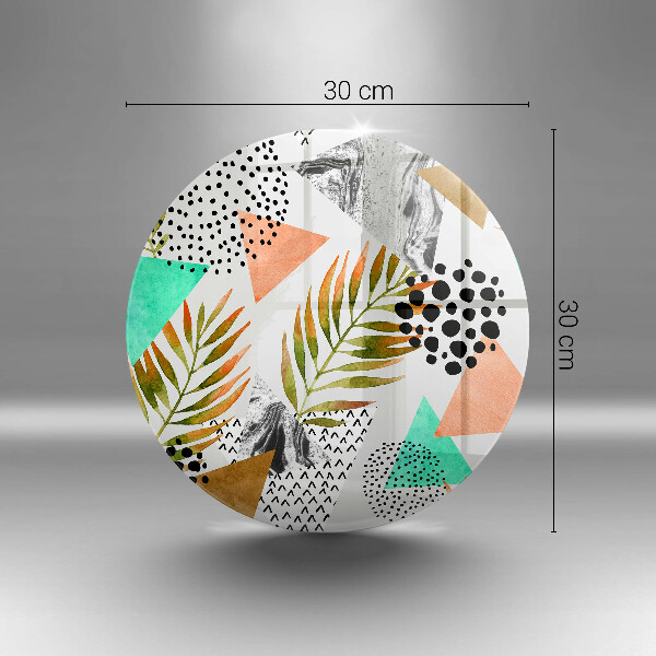 Tagliere in vetro Modello di foglie Boho