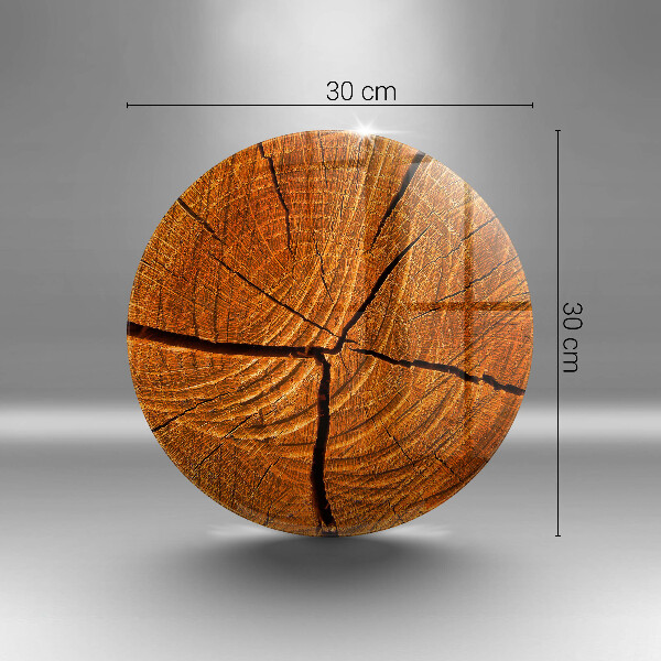 Tagliere in vetro Struttura in tronco di legno