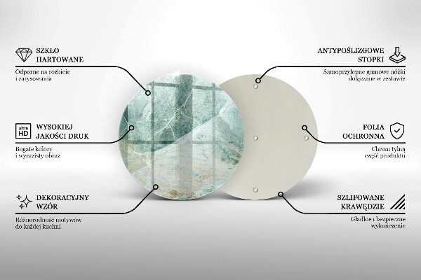 Tagliere in vetro Struttura in pietra