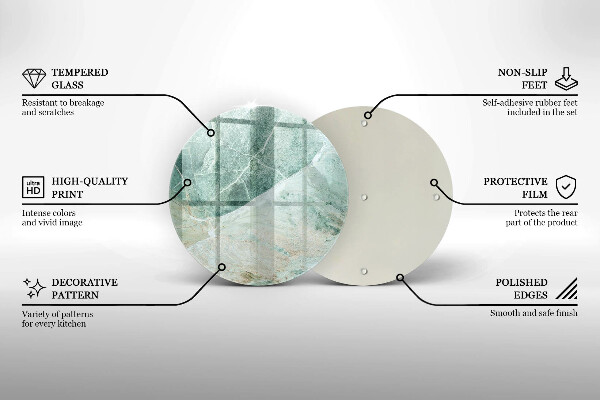 Tagliere in vetro Struttura in pietra