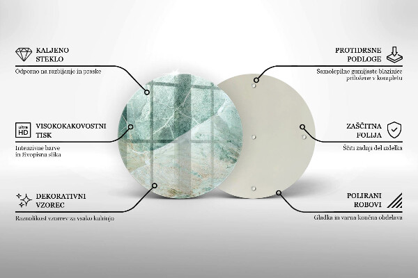 Tagliere in vetro Struttura in pietra