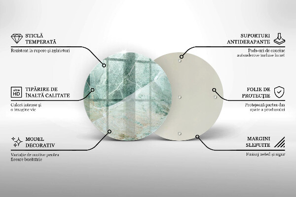 Tagliere in vetro Struttura in pietra