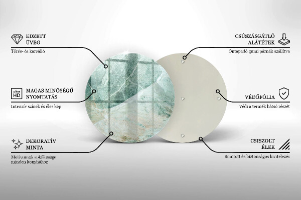 Tagliere in vetro Struttura in pietra