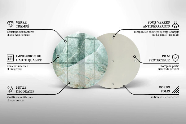 Tagliere in vetro Struttura in pietra