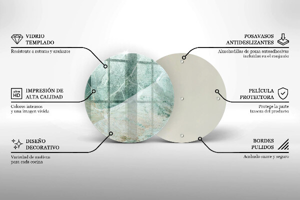 Tagliere in vetro Struttura in pietra