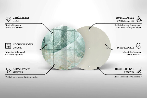 Tagliere in vetro Struttura in pietra