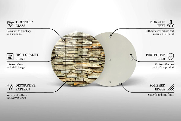 Tagliere in vetro Pietre decorative