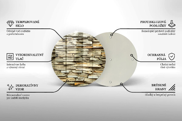 Tagliere in vetro Pietre decorative