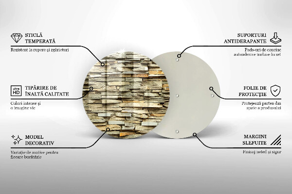 Tagliere in vetro Pietre decorative