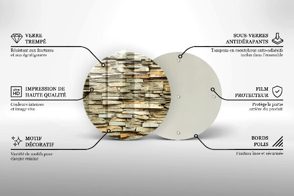 Tagliere in vetro Pietre decorative