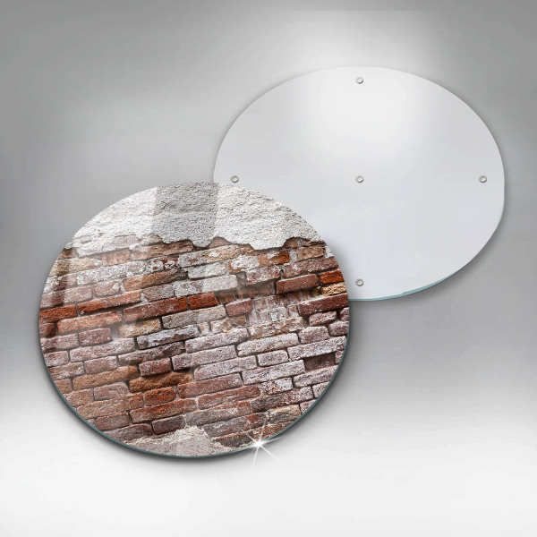 Tagliere in vetro Vecchio muro di mattoni e cemento
