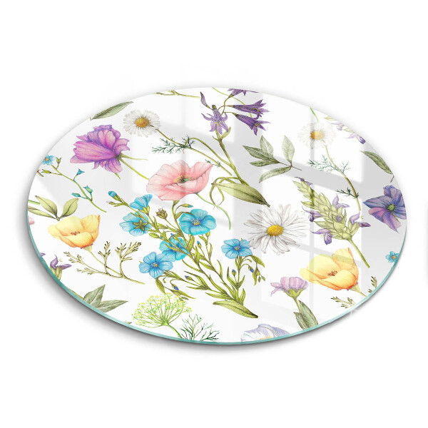 Tagliere in vetro Illustrazione dei fiori