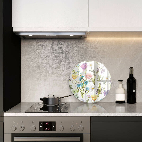 Tagliere in vetro Illustrazione dei fiori