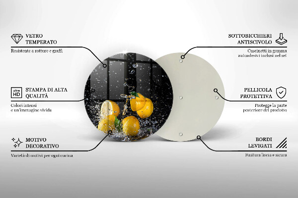 Tagliere in vetro Succoso frutto di limone