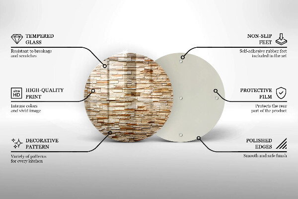 Tagliere in vetro Texture di pietre decorative