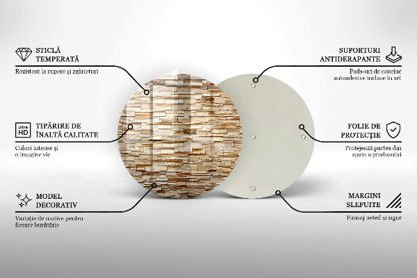 Tagliere in vetro Texture di pietre decorative