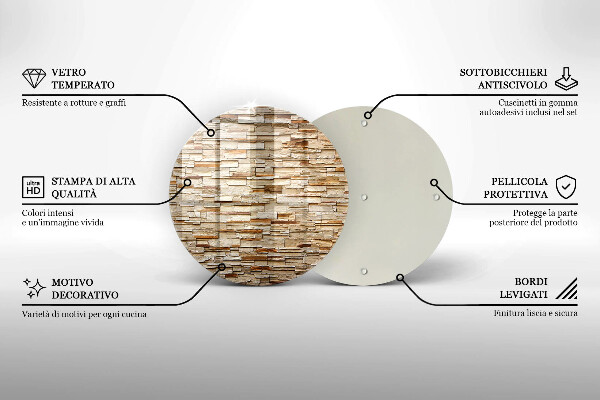 Tagliere in vetro Texture di pietre decorative
