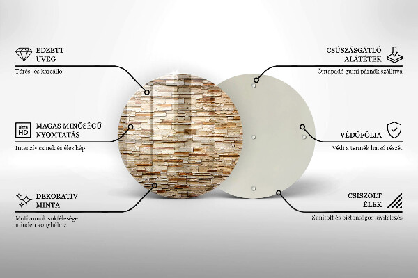 Tagliere in vetro Texture di pietre decorative