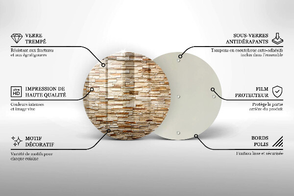 Tagliere in vetro Texture di pietre decorative
