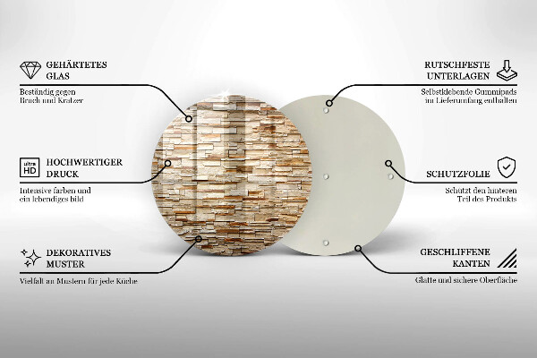 Tagliere in vetro Texture di pietre decorative