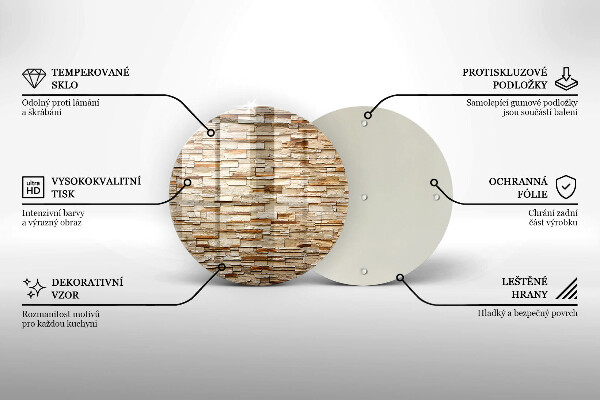 Tagliere in vetro Texture di pietre decorative