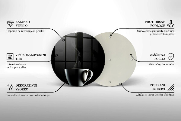 Tagliere in vetro Una tazza di tè