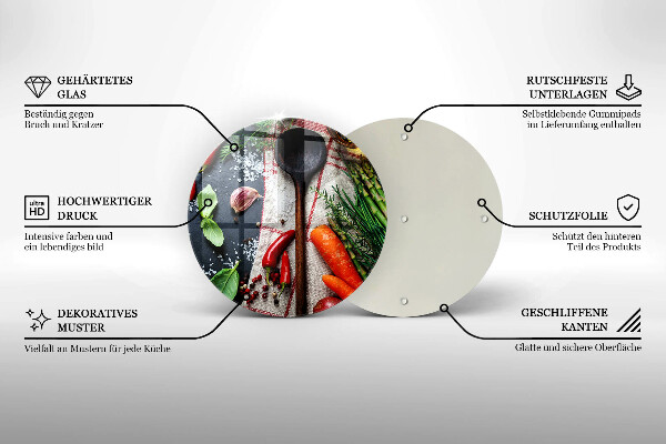 Tagliere in vetro Cibo da cucina