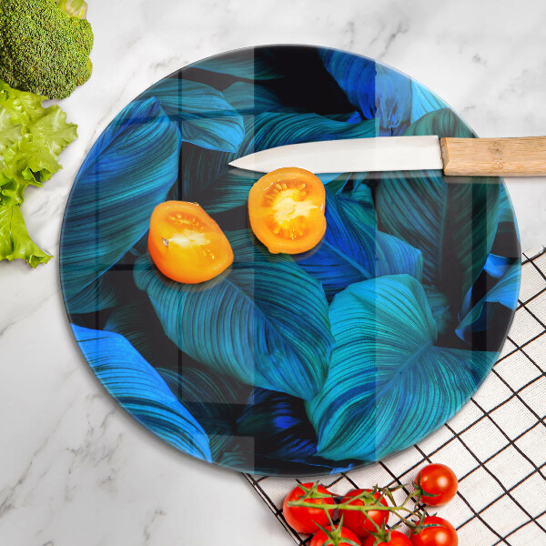 Tagliere in vetro Foglie della vegetazione della giungla