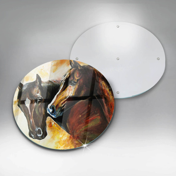 Tagliere in vetro temperato Animali cavalli