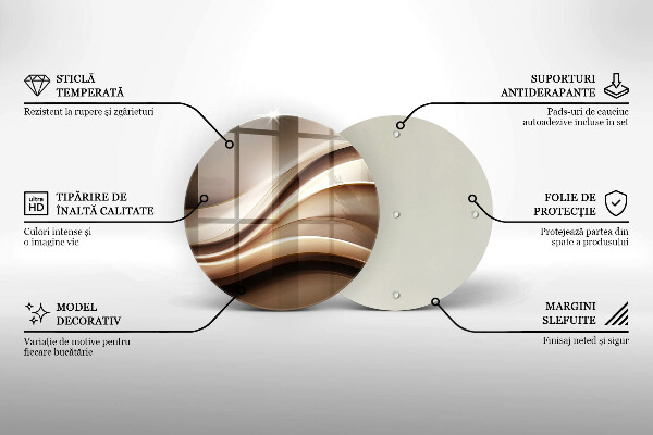 Tagliere in vetro Linee delicate di astrazione