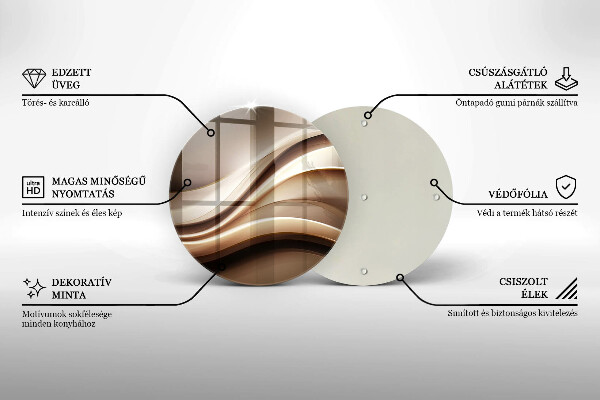Tagliere in vetro Linee delicate di astrazione