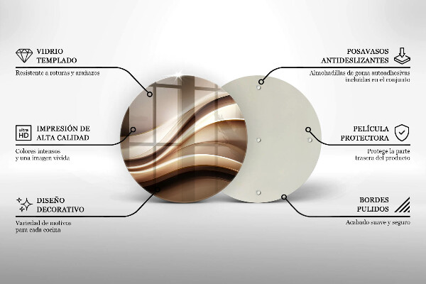 Tagliere in vetro Linee delicate di astrazione