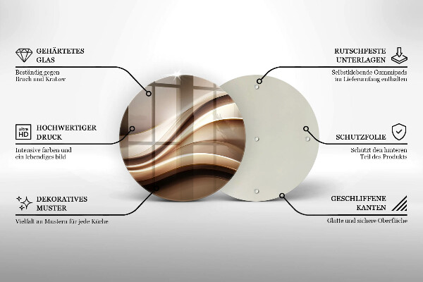 Tagliere in vetro Linee delicate di astrazione