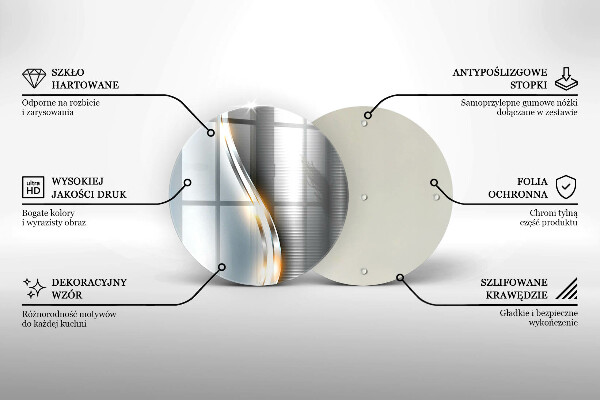 Tagliere in vetro Arte del metallo