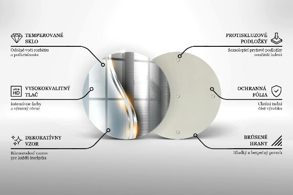 Tagliere in vetro Arte del metallo