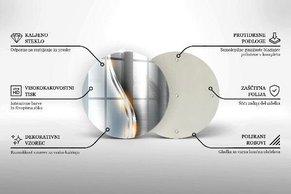 Tagliere in vetro Arte del metallo