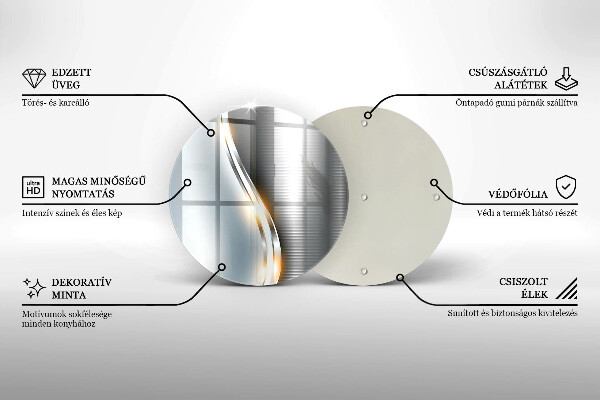 Tagliere in vetro Arte del metallo