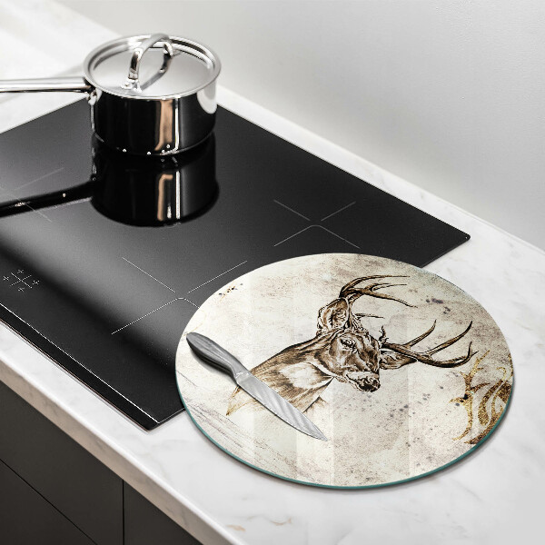 Tagliere in vetro Illustrazione degli animali dei cervi