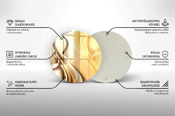 Tagliere in vetro Astrazione del fumo