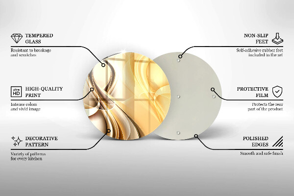 Tagliere in vetro Astrazione del fumo