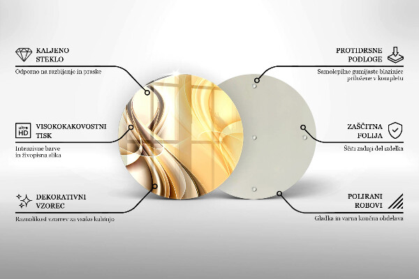 Tagliere in vetro Astrazione del fumo