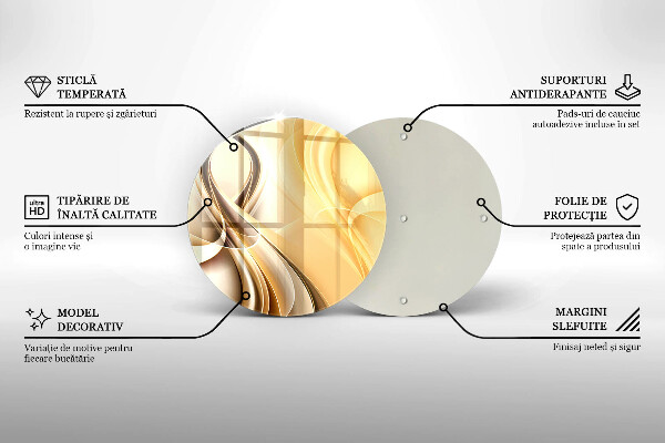 Tagliere in vetro Astrazione del fumo