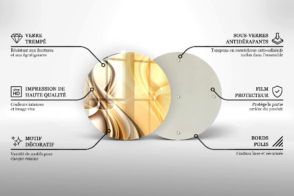 Tagliere in vetro Astrazione del fumo